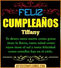 Frases de Cumpleaños Tiffany